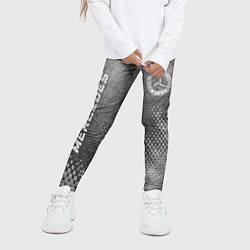 Леггинсы для девочки Mercedes - grey gradient вертикально, цвет: 3D-принт — фото 2