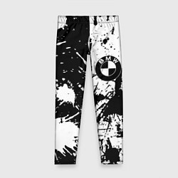 Детские легинсы BMW черно белые краски