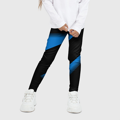 Детские легинсы Color blue black line / 3D-принт – фото 3