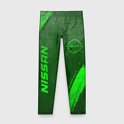 Детские легинсы Nissan - green gradient вертикально