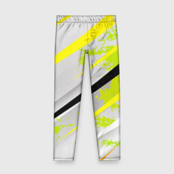 Детские легинсы Color white light green