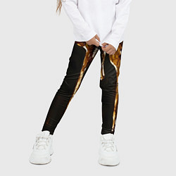 Леггинсы для девочки Мед стекает по текстуре, цвет: 3D-принт — фото 2