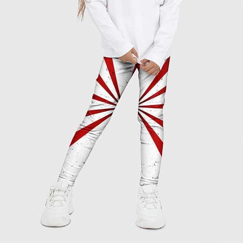 Детские легинсы Красно-белая мишень / 3D-принт – фото 3
