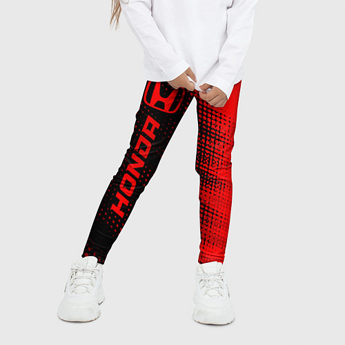 Детские легинсы Honda - red gradient по-вертикали / 3D-принт – фото 3