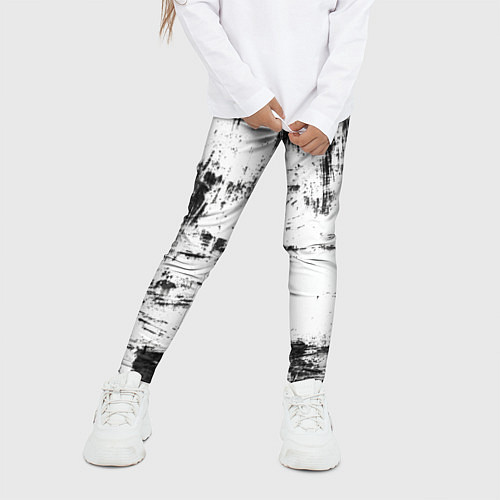 Детские легинсы Color black and white / 3D-принт – фото 3