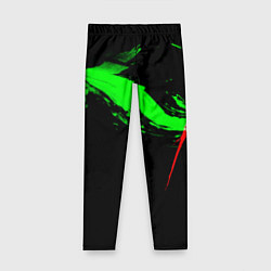 Детские легинсы Color black green red