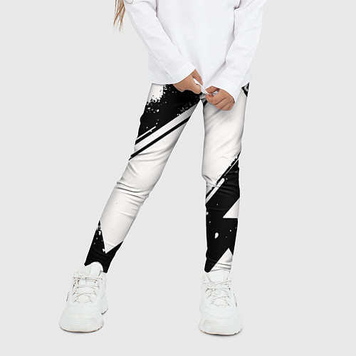 Детские легинсы Color black white / 3D-принт – фото 3