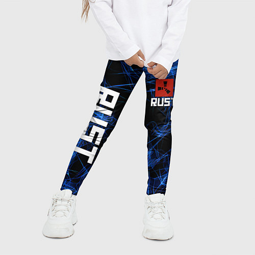 Детские легинсы Rust молнии / 3D-принт – фото 3