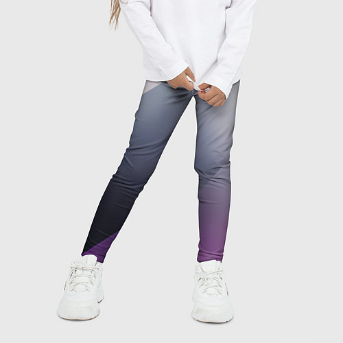 Детские легинсы Color grey with stripes / 3D-принт – фото 3