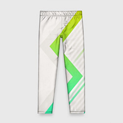 Детские легинсы Color white line green