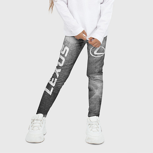 Детские легинсы Lexus - grey gradient вертикально / 3D-принт – фото 3