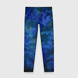 Детские легинсы Абстракция - blue uniform camouflage