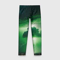 Леггинсы для девочки Зелёный гром, цвет: 3D-принт