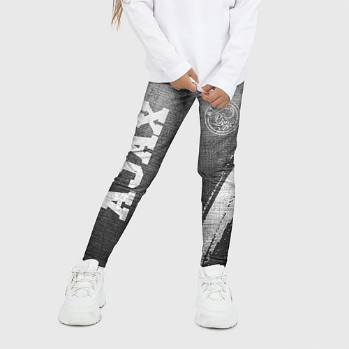 Детские легинсы Ajax - grey gradient вертикально / 3D-принт – фото 3