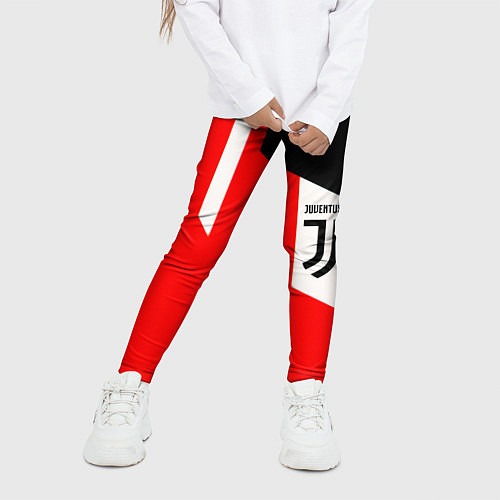 Детские легинсы Juventus sport geometry / 3D-принт – фото 3