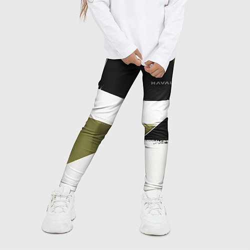 Детские легинсы Haval логотип / 3D-принт – фото 3