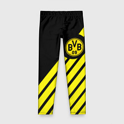 Леггинсы для девочки Borussia geometry yellow, цвет: 3D-принт