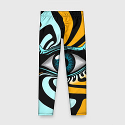 Леггинсы для девочки Глаз - психоделика, цвет: 3D-принт