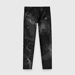 Леггинсы для девочки Угольный серый простой абстрактный, цвет: 3D-принт