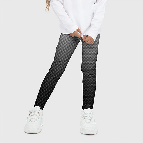 Детские легинсы Текстурированный градиент тёмно-серый / 3D-принт – фото 3