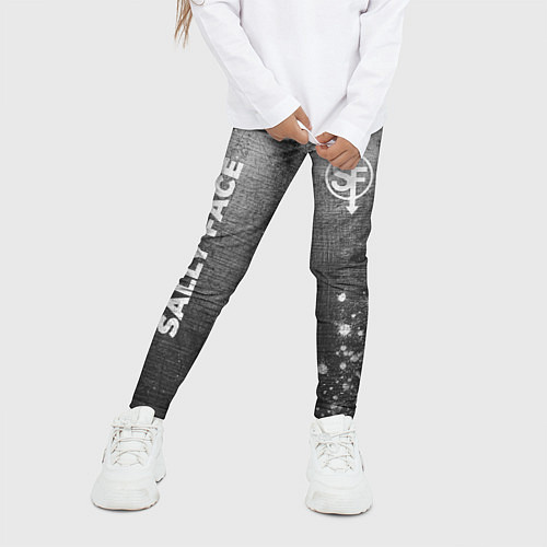 Детские легинсы Sally Face - grey gradient вертикально / 3D-принт – фото 3