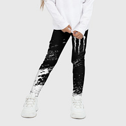 Леггинсы для девочки Monster energy белые краски, цвет: 3D-принт — фото 2