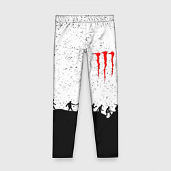 Леггинсы для девочки Monster energy black rock, цвет: 3D-принт