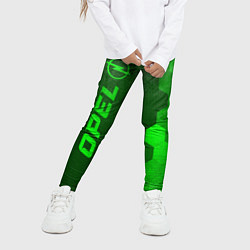Леггинсы для девочки Opel - green gradient по-вертикали, цвет: 3D-принт — фото 2