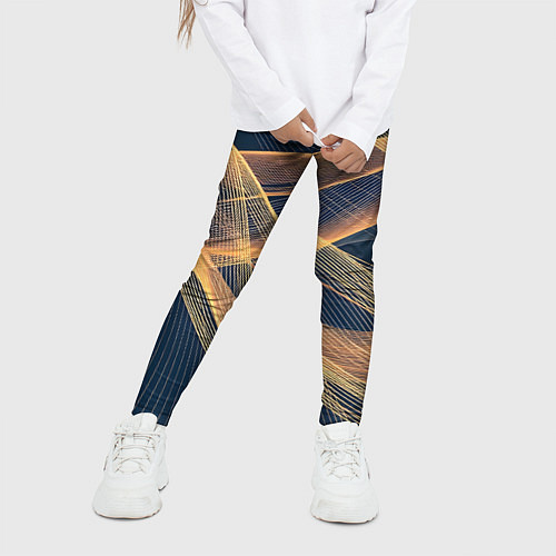 Детские легинсы Световые волны / 3D-принт – фото 3