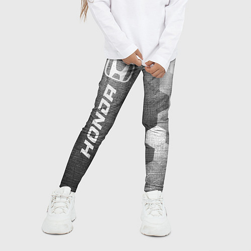 Детские легинсы Honda - grey gradient по-вертикали / 3D-принт – фото 3