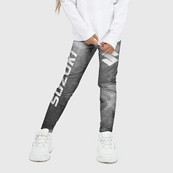 Леггинсы для девочки Suzuki - grey gradient вертикально, цвет: 3D-принт — фото 2