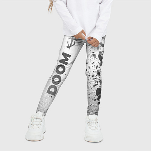 Детские легинсы Doom - white gradient по-вертикали / 3D-принт – фото 3