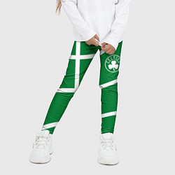 Леггинсы для девочки Boston Celtics green, цвет: 3D-принт — фото 2