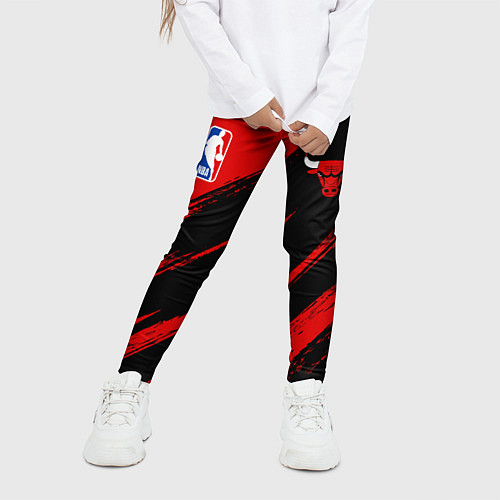 Детские легинсы Chicago Bulls team NBA / 3D-принт – фото 3