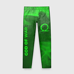 Леггинсы для девочки God of War - green gradient вертикально, цвет: 3D-принт