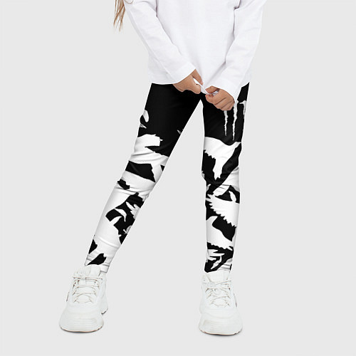Детские легинсы Monster energy crow / 3D-принт – фото 3