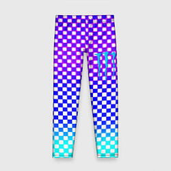 Детские легинсы Monster шахматная клетка градиент