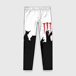 Леггинсы для девочки Monster energy rock black, цвет: 3D-принт