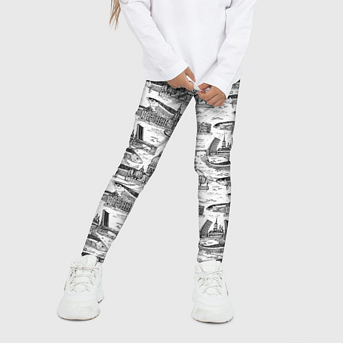 Детские легинсы Питер и корюшка / 3D-принт – фото 3