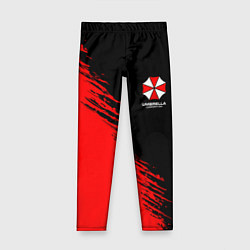 Детские легинсы Umbrella Corp - red and black