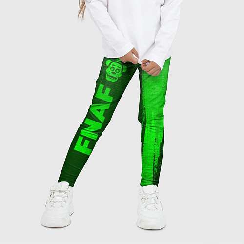 Детские легинсы FNAF - green gradient по-вертикали / 3D-принт – фото 3