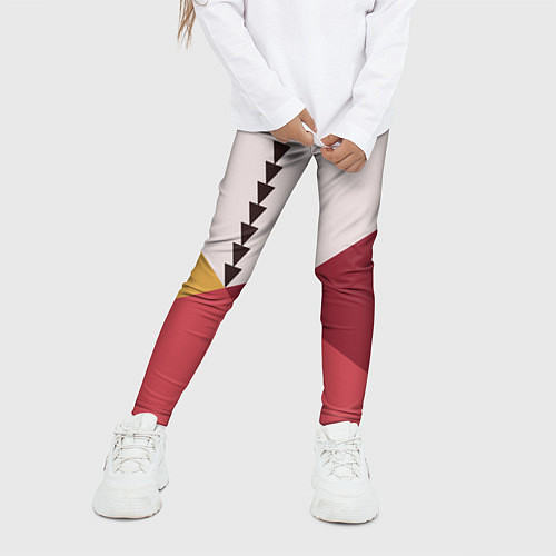 Детские легинсы Колор-блок фруктовый чиа пудинг / 3D-принт – фото 3