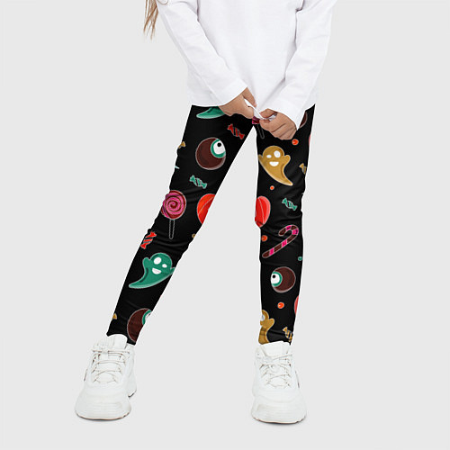 Детские легинсы Halloween red pumpkin / 3D-принт – фото 3