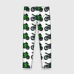 Детские легинсы Motorbike green