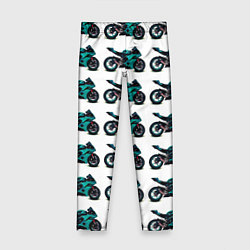 Детские легинсы Motorbike light blue