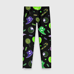 Детские легинсы Halloween black pumpkin pattern