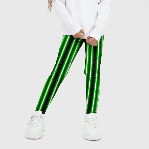 Детские легинсы Neon green / 3D-принт – фото 3