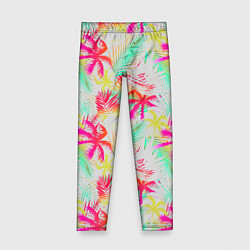 Детские легинсы Palm yellow pink