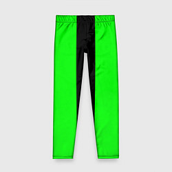 Детские легинсы Color green black line