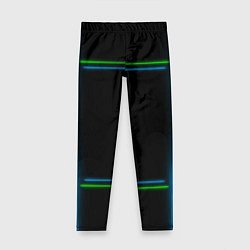 Детские легинсы Neon green light blue